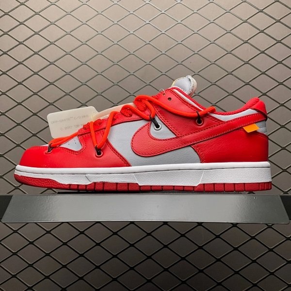 Nike Dunk Low Off-White University Red Shoes