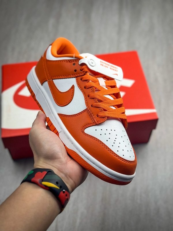 Nike Dunk Low Orange and White Shoes