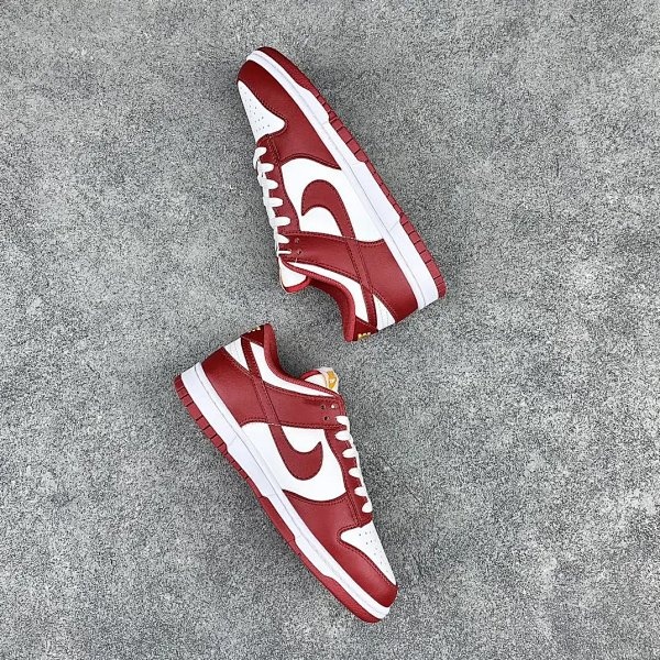 Nike Dunk Low Red and White Shoes