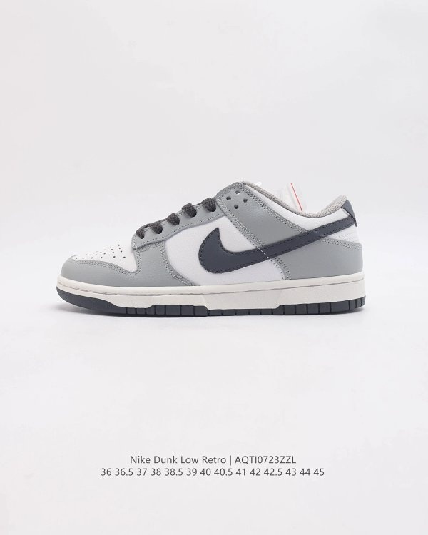 Nike Dunk Low Retro Grey and White Shoes
