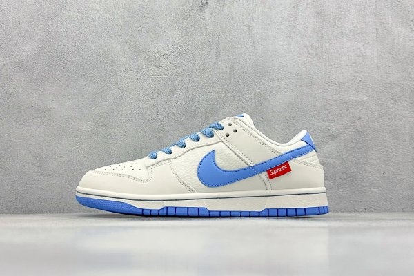 Nike Dunk Low Supreme White/Blue Shoes