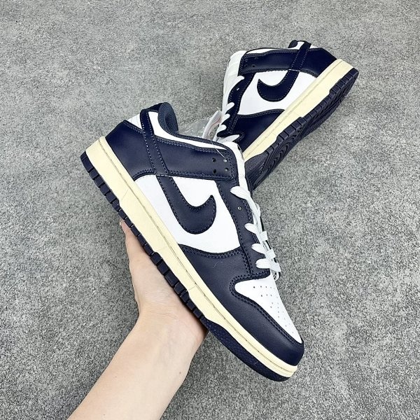 Nike Dunk Low White Navy Shoes