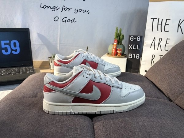 Nike Dunk Low White Red Shoes