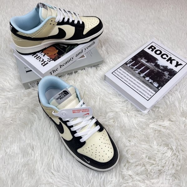 Nike Nike Dunk Low x The North Face Black Beige Light Blue Shoes