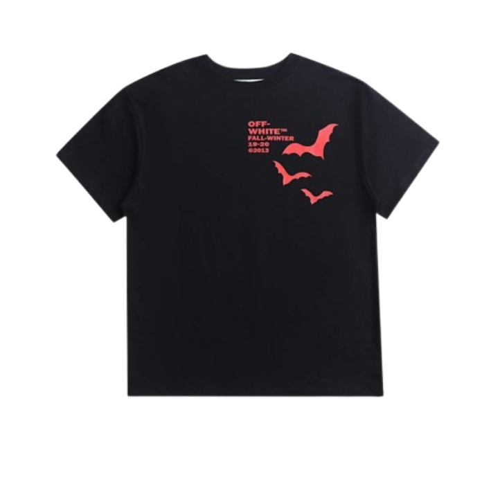 OFF-WHITE Fall/Winter 2019 Bat Graphic T-Shirt Black T-Shirts