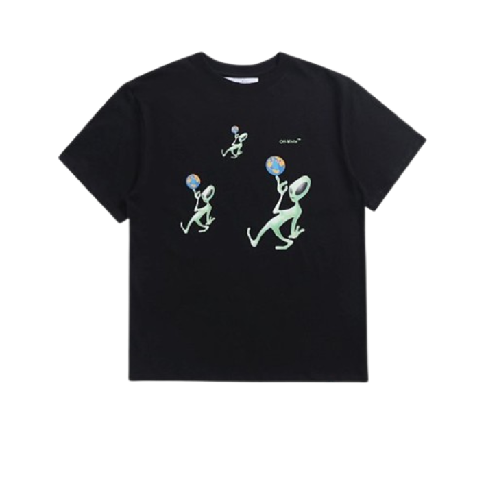 OZWALD Alien Graphic Tee Black T-Shirt