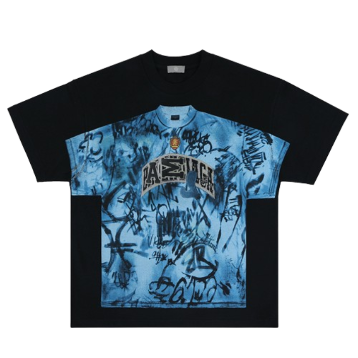 Palace Graffiti Print T-Shirt Blue Black T-Shirts