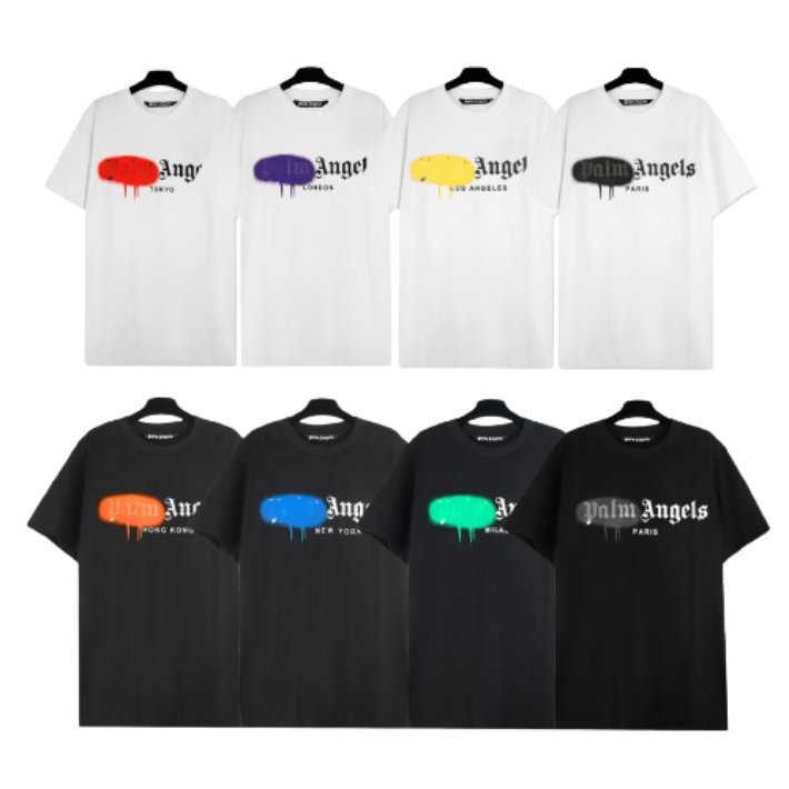 Palm Angels Palm Angels City Logo T-Shirts White/Black T-Shirts