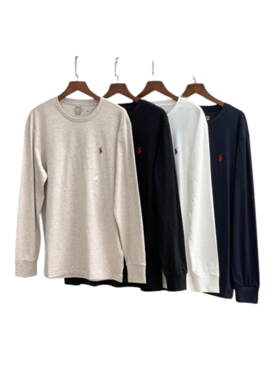 Polo Ralph Lauren Long Sleeve T-Shirt Beige Black White Navy T-Shirts