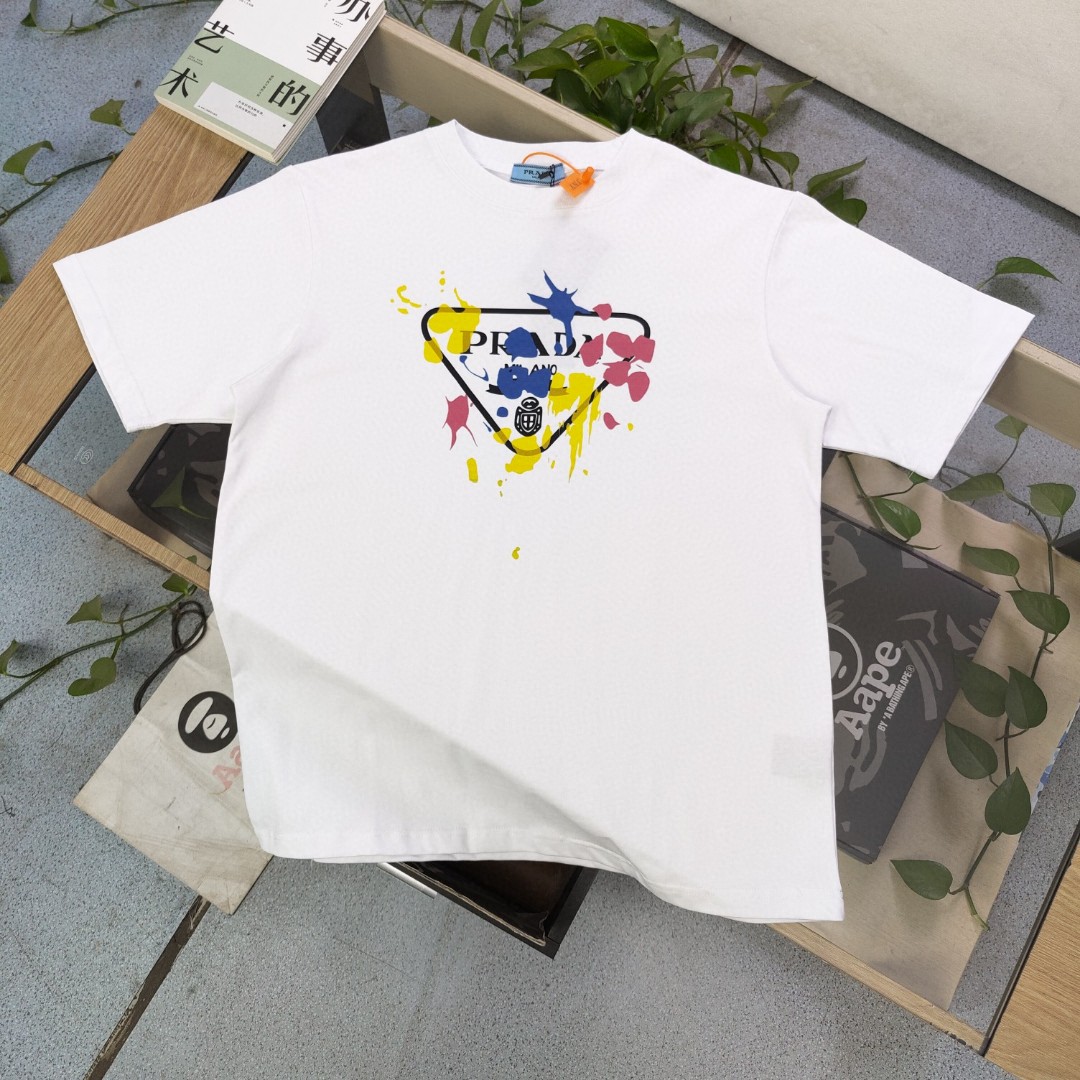 Prada Paint Splash Logo White