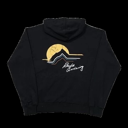Pyle University Mountain Sunset Hoodie Black Hoodies