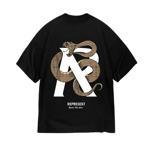 Represent Snake Graphic Tee Black T-Shirt