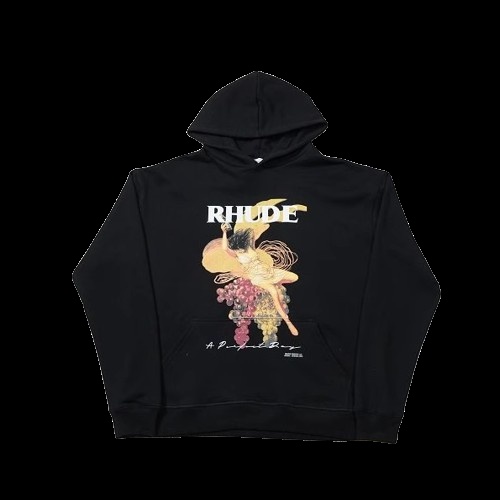 Rhude Graphic Hoodie Black Hoodie Hoodies