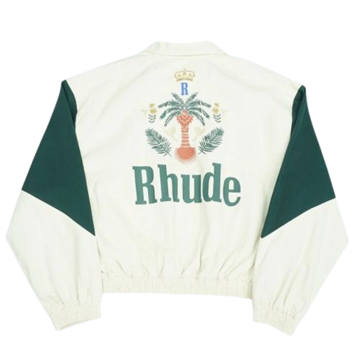 Rhude Vintage Windbreaker Jacket White Green Jacket