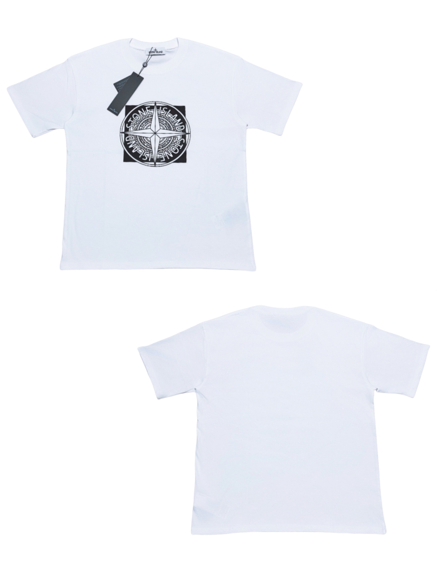 Stone Island Compass Logo White