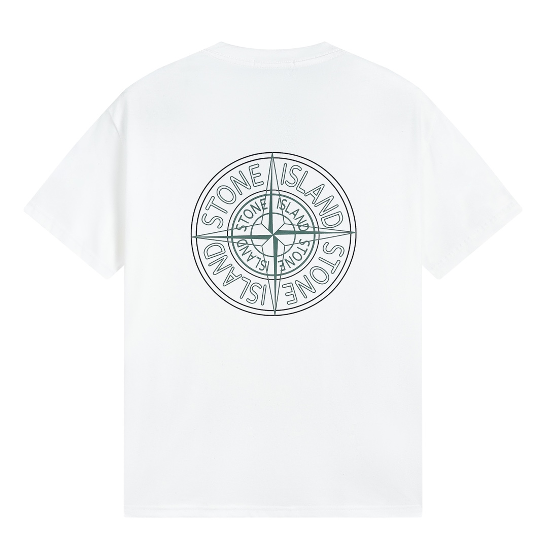 Stone Island Logo Compass White
