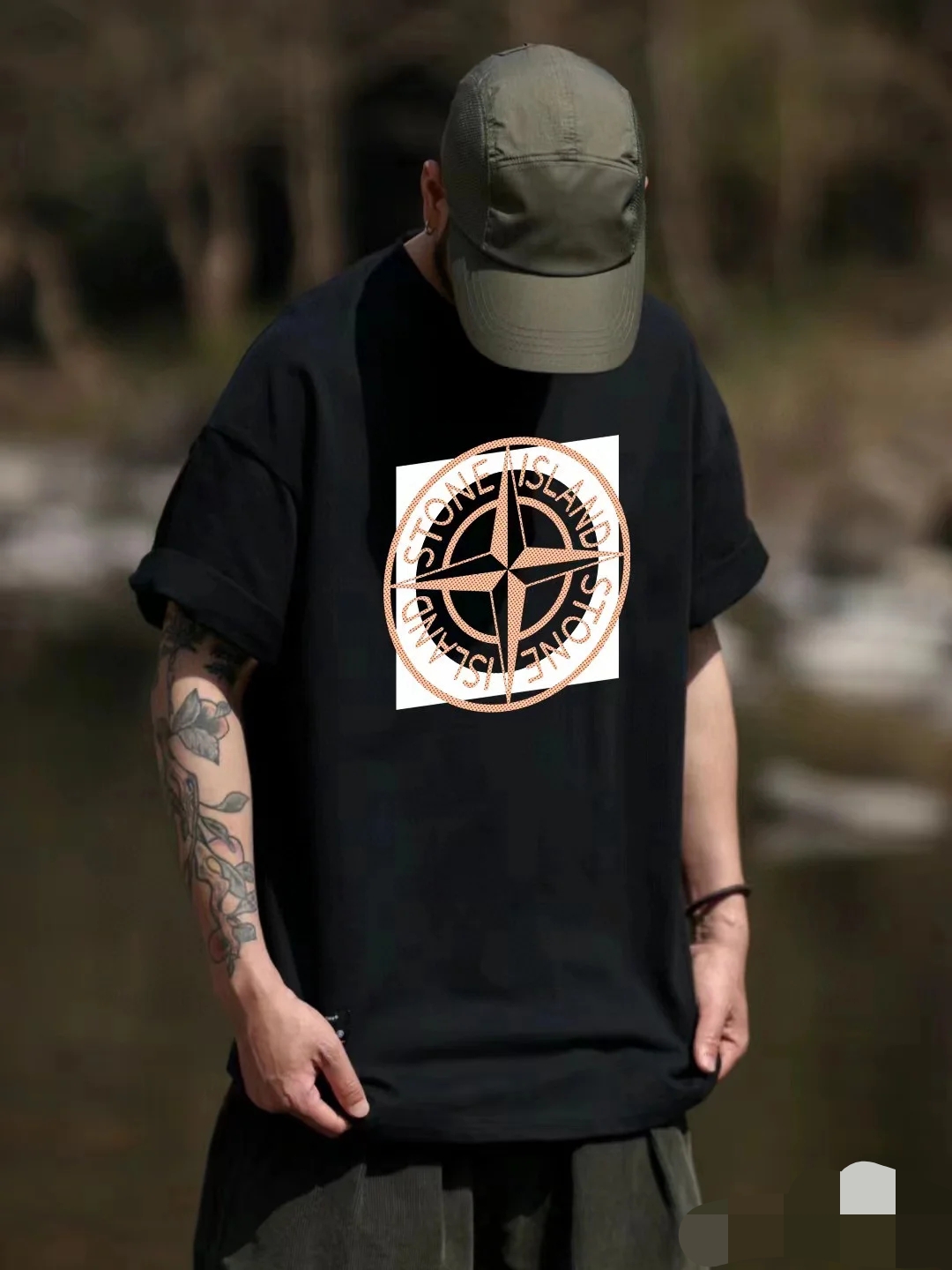 Stone Island Logo Black