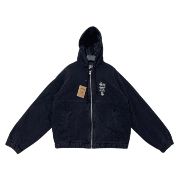 Stussy Corduroy Hooded Jacket Dark Navy Jackets