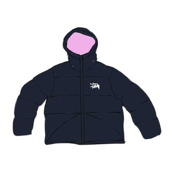 Stussy Puffer Jacket Navy Blue Jackets