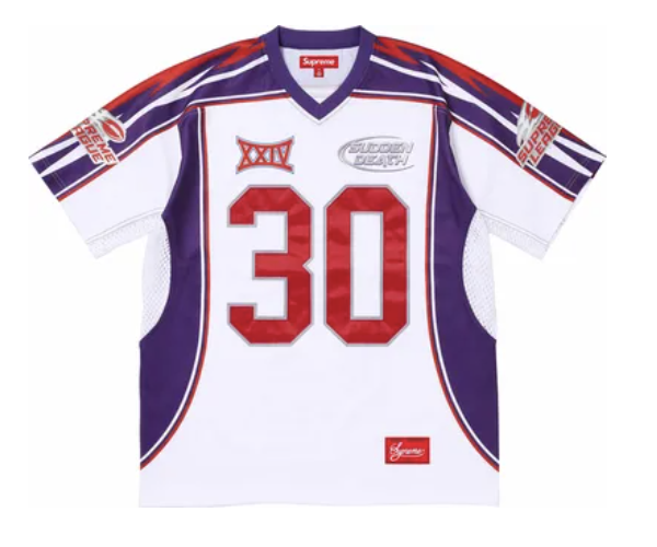 Supreme Sudden Death Football Jersey White
