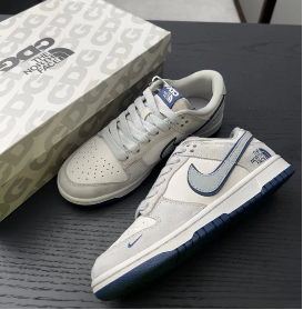 Nike SB Dunk Low The North Face Grey Navy Blue