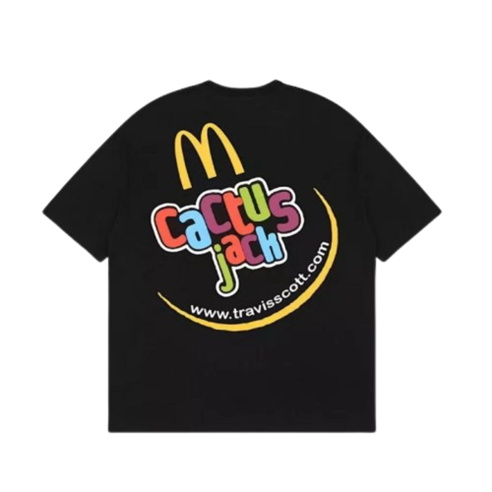 Travis Scott Cactus Jack McDonald's T-shirt Black T-Shirts