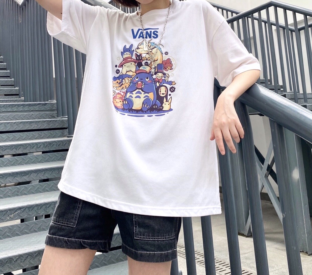 VANS Totoro Cartoon Print White