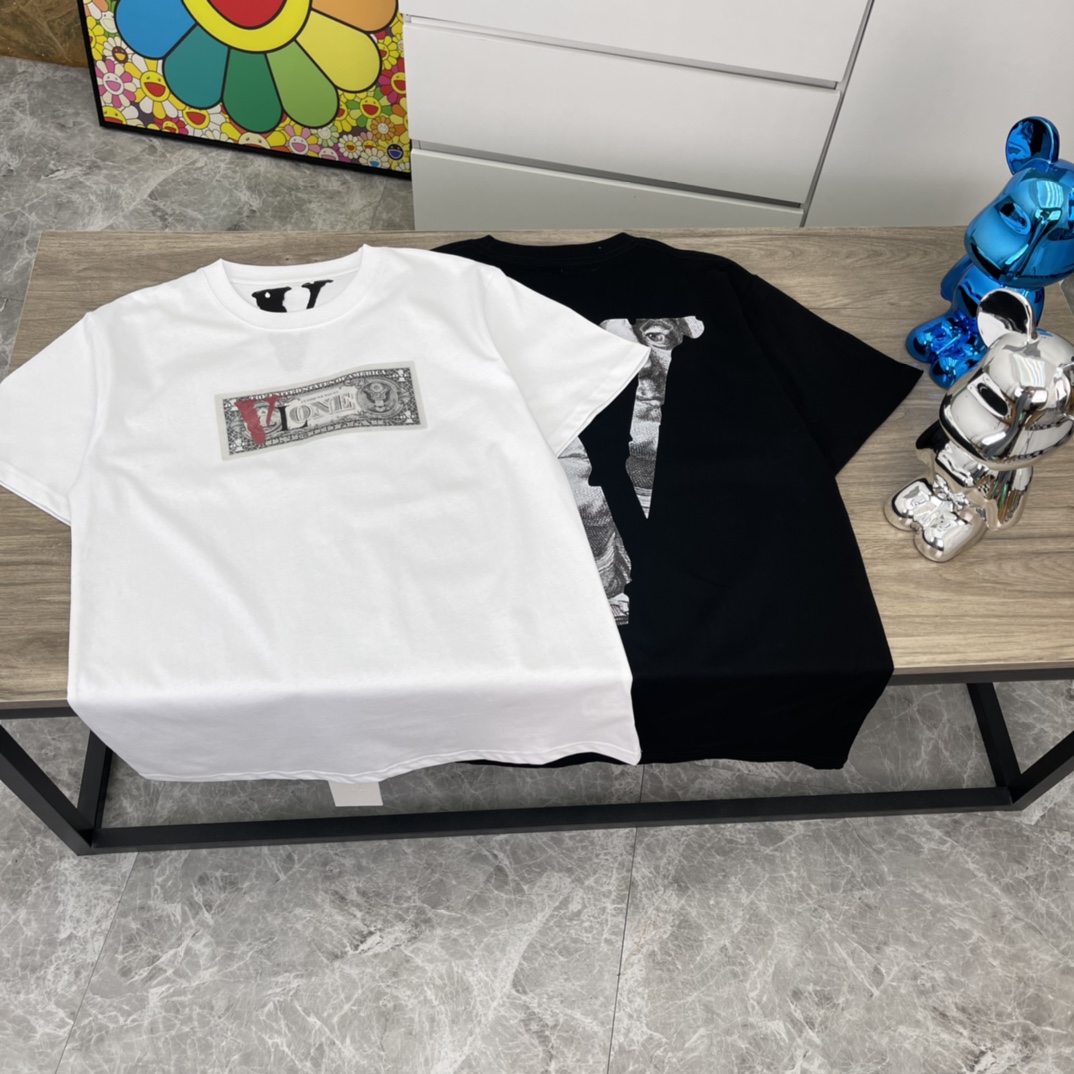VLONE Money Graphic Tee White / Black