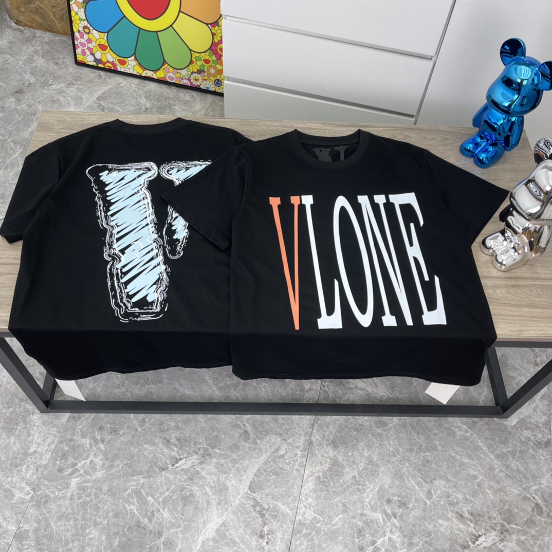 VLOne Black with V Graphic and VLONE Text