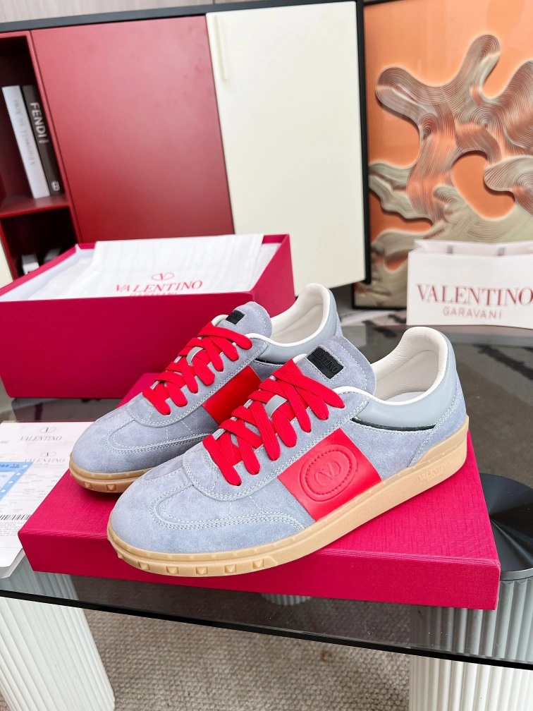 Valentino Sneakers Grey Red Shoes