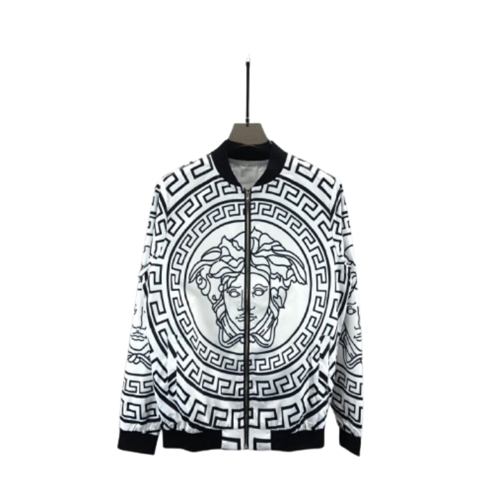 Versace Medusa Bomber Jacket White Jackets
