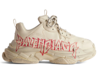 WOMENS TRIPLE S SNEAKER DIY METAL IN WHITE RED BLACK