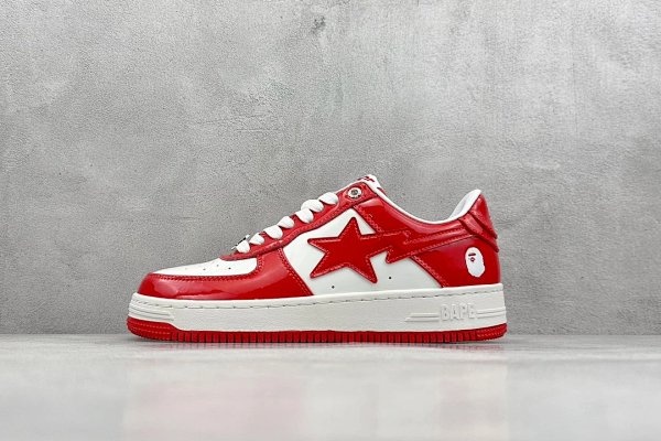 bape red sneakers