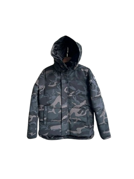 Camouflage Puffer Jacket Gray Jackets