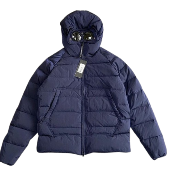  Puffer Jacket with Goggles, Navy, Jackets