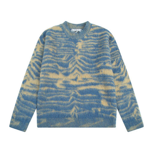 ADER ERROR Blue & Yellow Tiger Stripe Hoodie