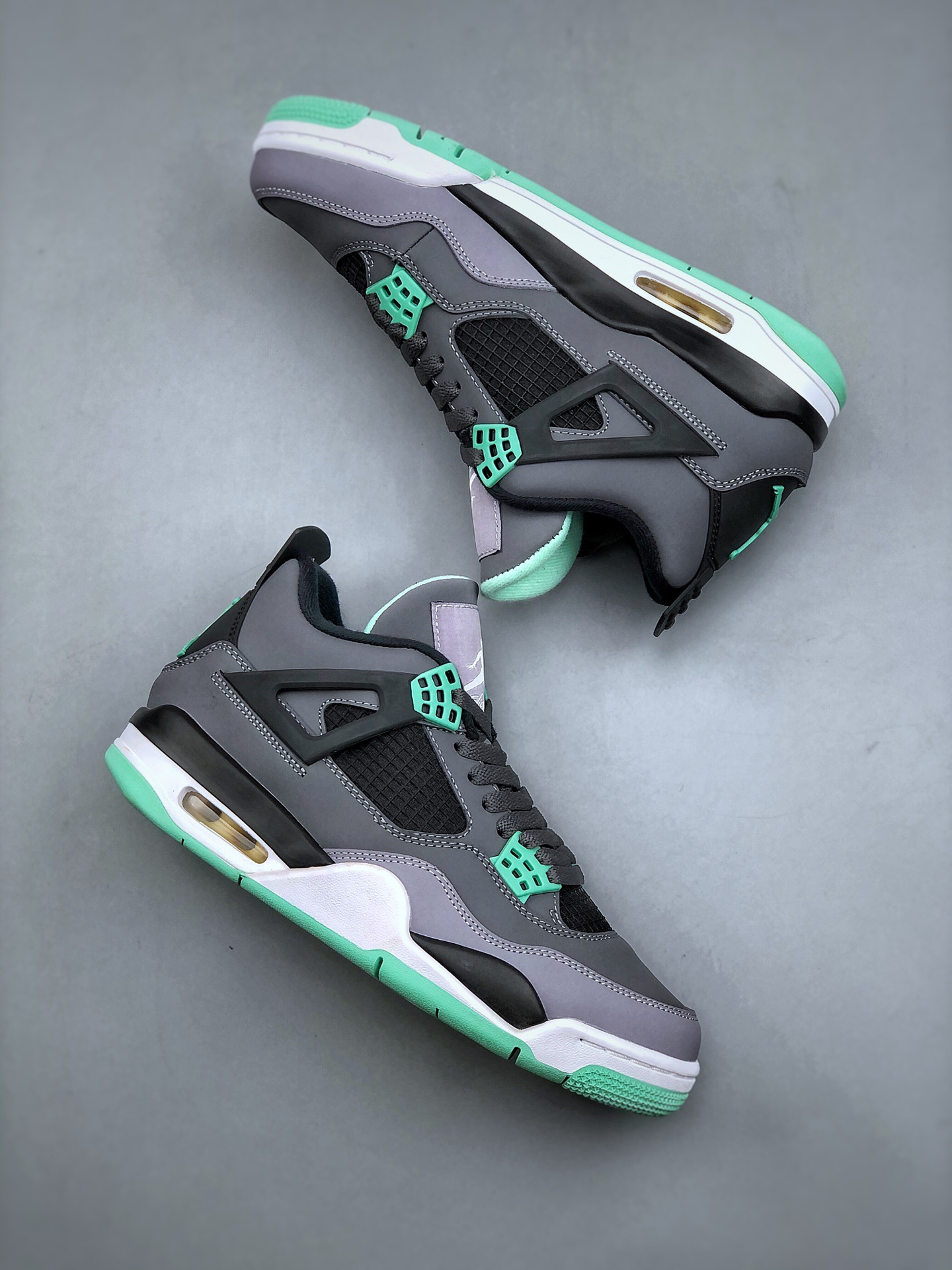 air jordan aj4 retro grayish green