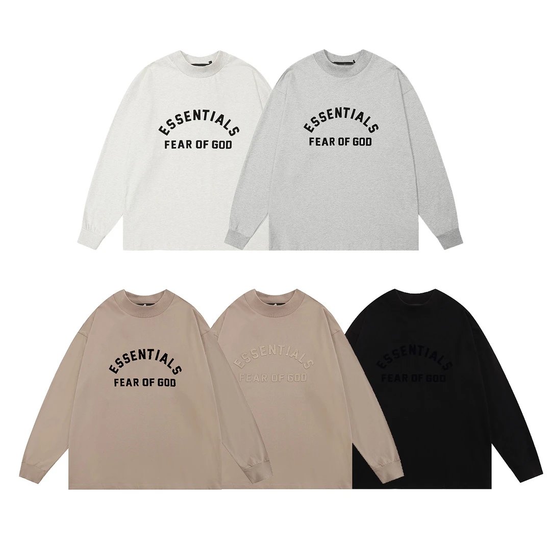 American Style Black Beautiful Velvet Embossed Letter Loose Long Sleeve T-Shirt EC