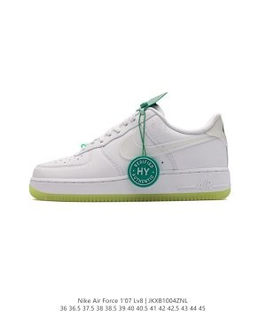 nike air force one classic white lemon green base
