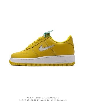 nike air force one small yellow logo