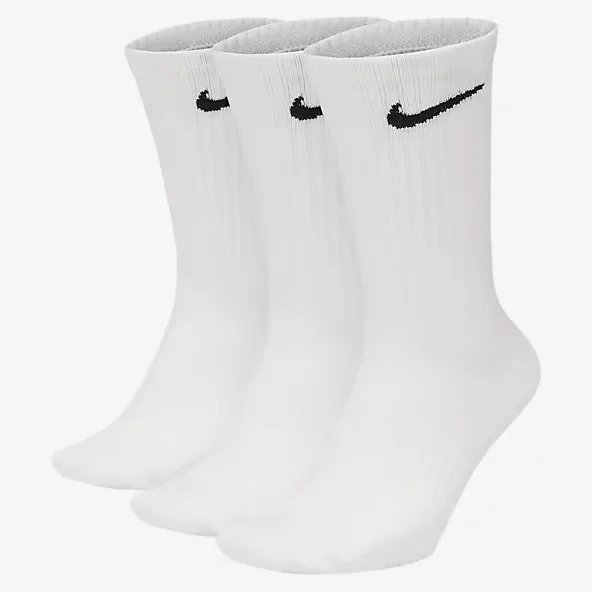 Nike Everyday White Sports Socks Triple Pack