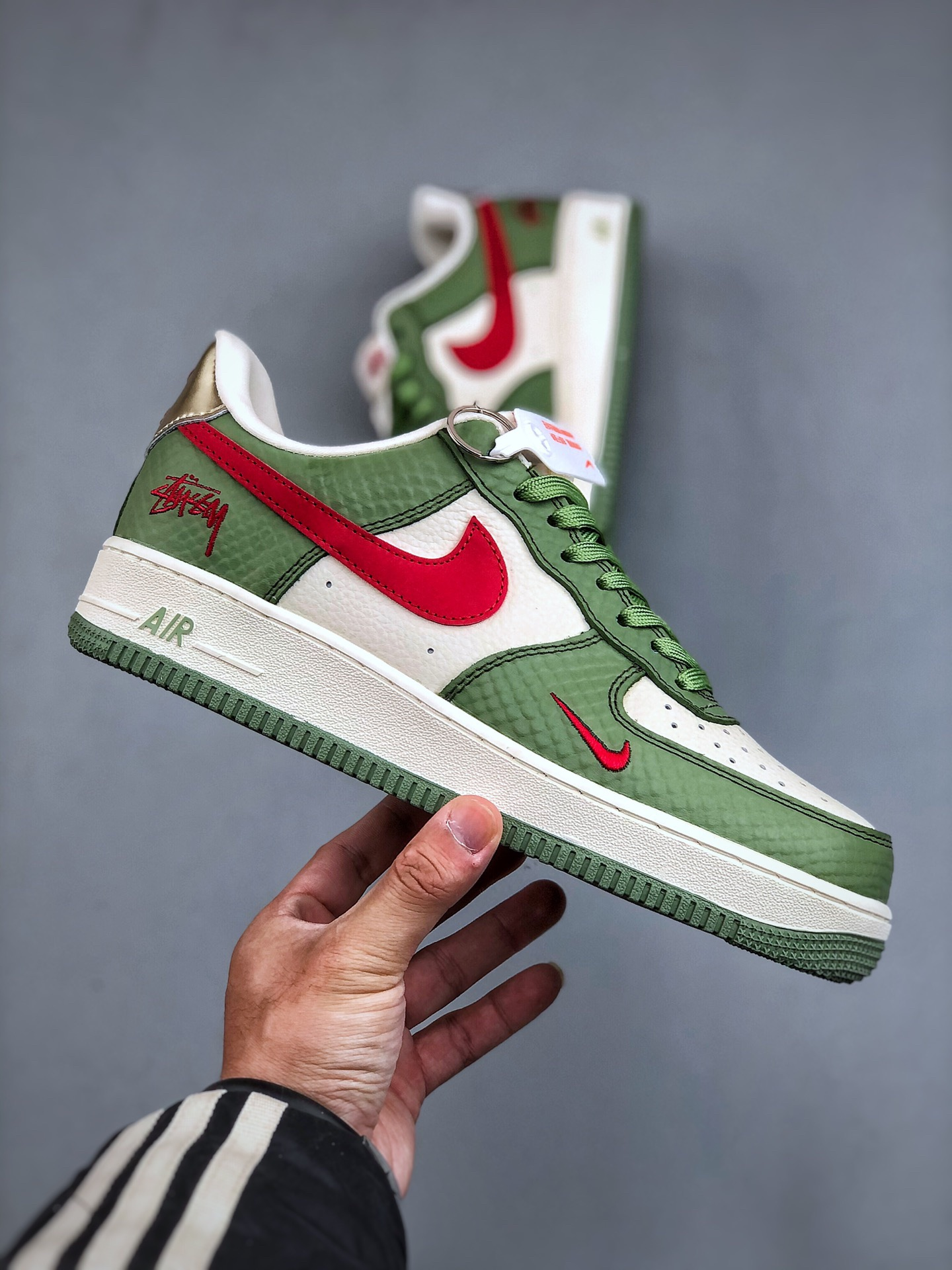 nk air force 107 low Stussy United  Green Snake
