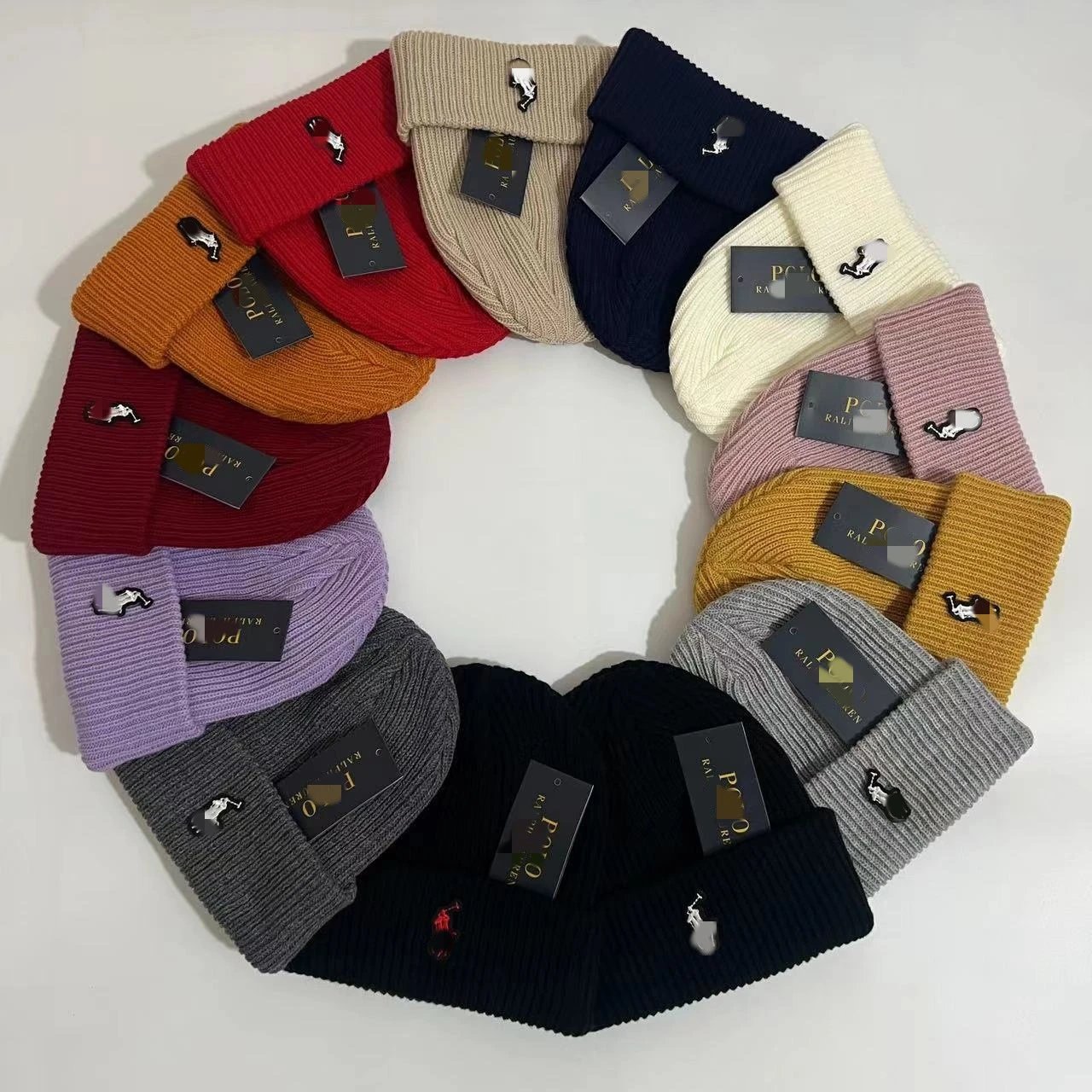 Polo Ralph Lauren Classic Knit Beanie Multi-Color Collection