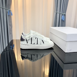 valentino white studded sneakers silver gray VLTN  design