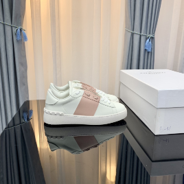 valentino white studded sneakers white  rose gold